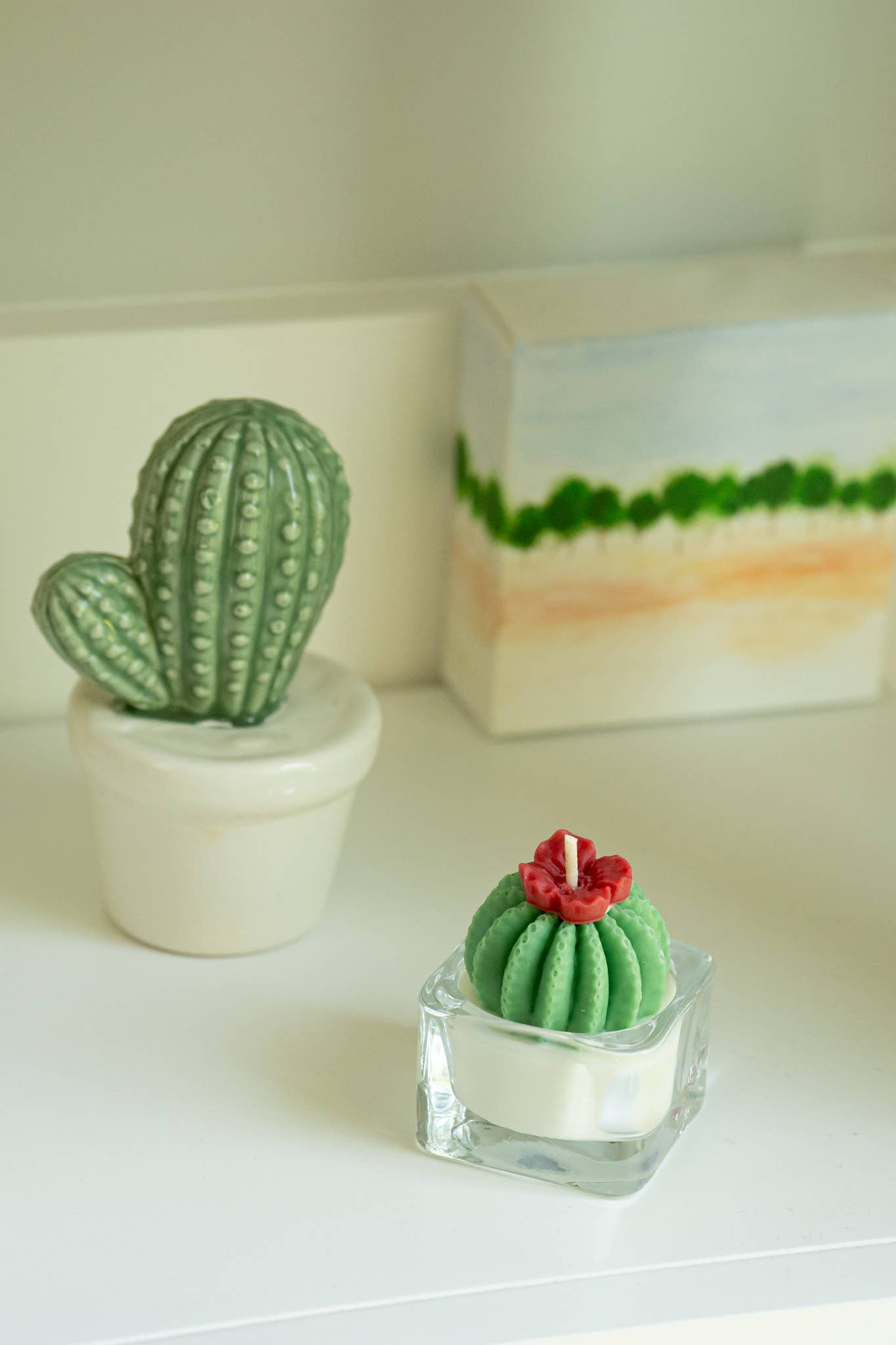 Barrel Cactus Tealight Candles