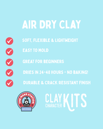 Octopals DIY Air Dry Clay Kit - Arts & Craft Kit - 0