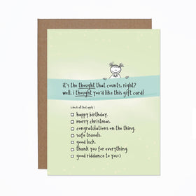 It's The Thought That Counts card
