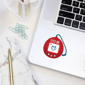 Feed me tamagotchi vinyl sticker - 0