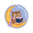 Night Reader Owl - Cozy Bookish Vinyl Sticker-1