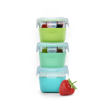 Glass Food Storage Containers with Silicone Sleeve