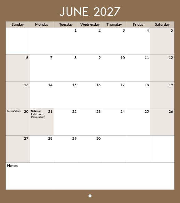 2027 Toronto Landmarks Calendar