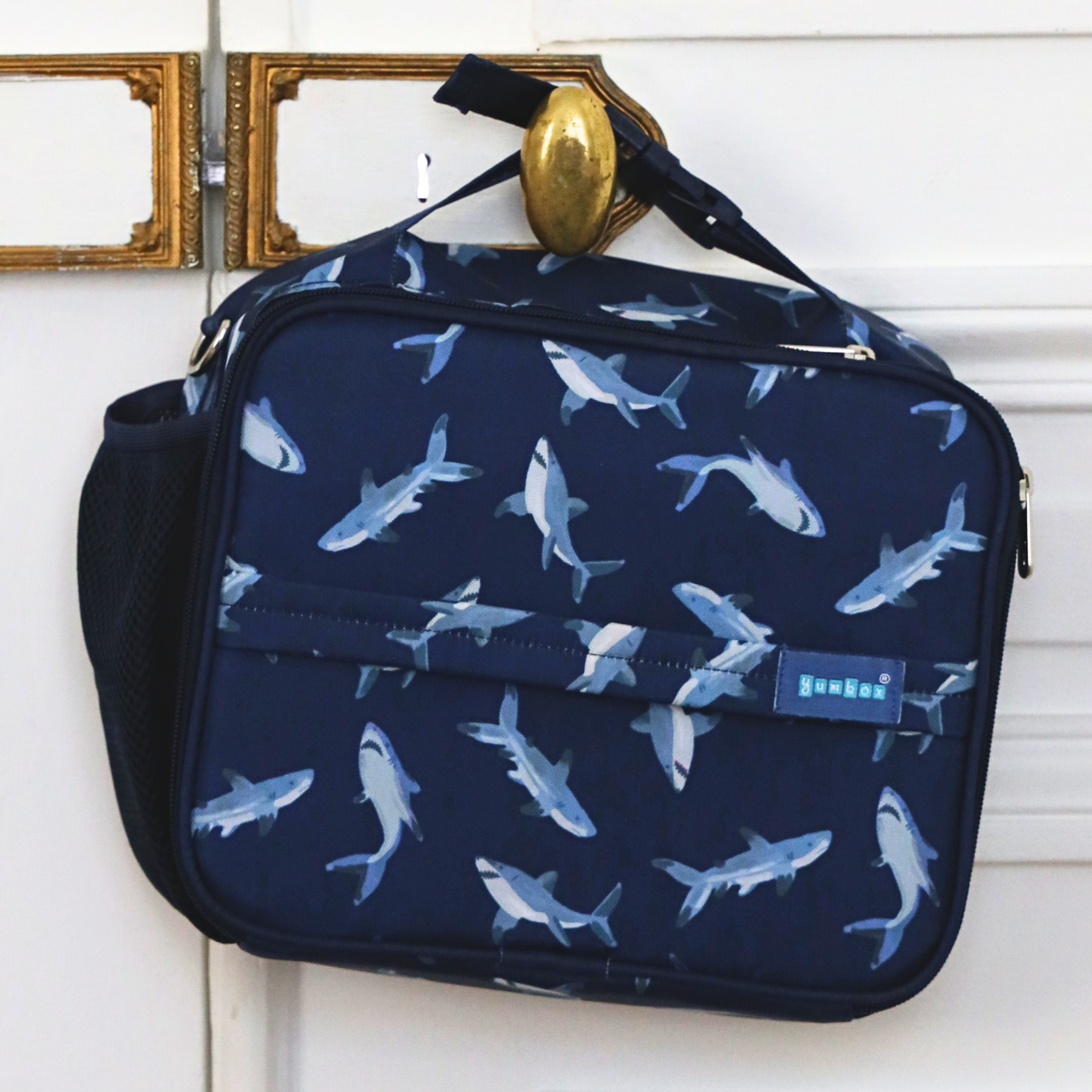 Yumbox Kids Lunch Bag – Shark Print, Insulated, 3-Way Carry