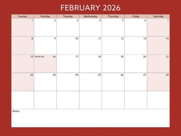 2026 Toronto Neighbourhood Calendar - 12" X 9"