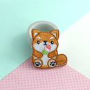 Shiba Inu holding Dango Embroidered Patch-4