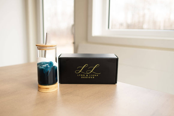 Resin Accented Glass Tumblers