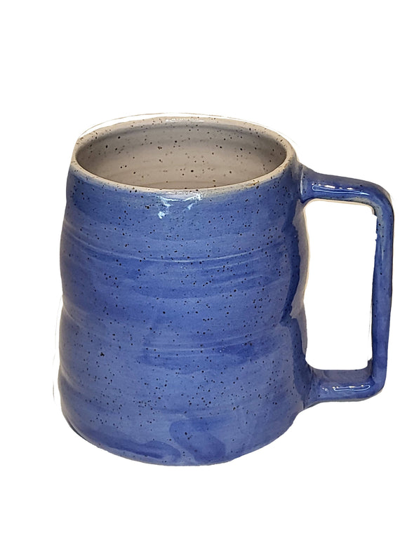 Handmade Stoneware Wavy Coffee Mug