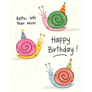 Snail Birthday Card - 0
