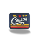 Canada EST 1867 Retro Vintage Stripe Souvenir Embroidered Iron-On Patch-1