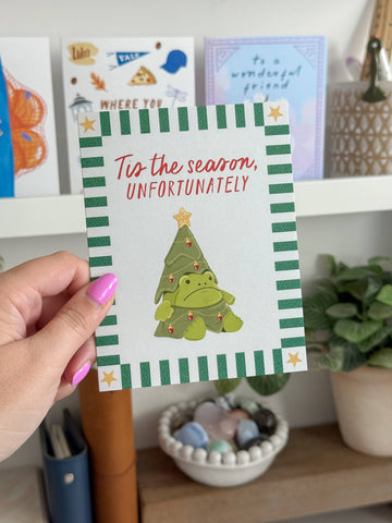 Tis The Season, Unfortunately Frog - Christmas Card - 0