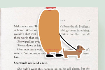 Hot Dog Walking Jumbo Magnetic Bookmark - 0