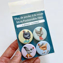 Fashionable Hens Fridge Magnets (set of 4)-5