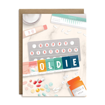 Happy birthday oldie greeting card