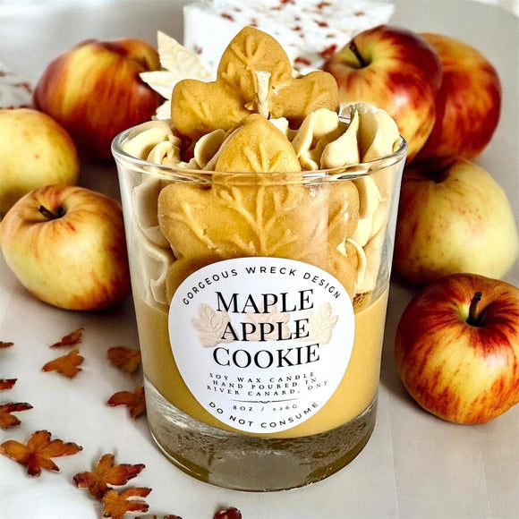 Maple Apple Cookie Dessert Candle