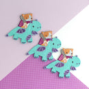 Cat Riding Dragon Embroidered Iron On Patch-4