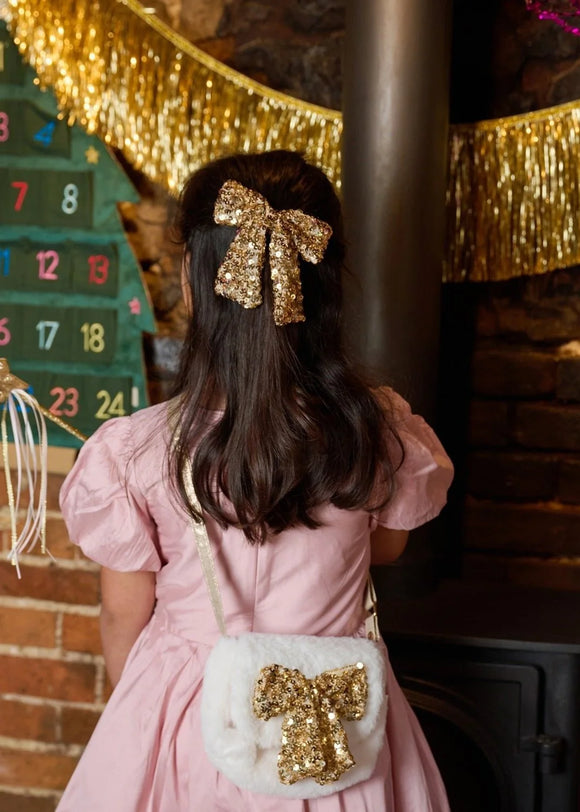Bedazzle Sequin Bow Clip