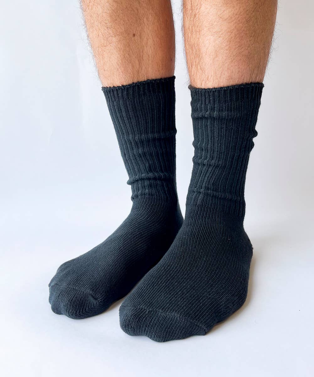 Buy black Dyed Cotton Socks | Made in Canada | Various Colours