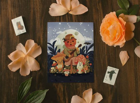 Harvest Moon Card - Illustrated Greeting Card