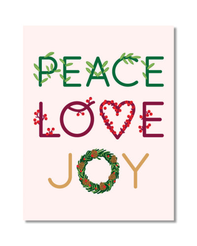 Peace Love Joy Card