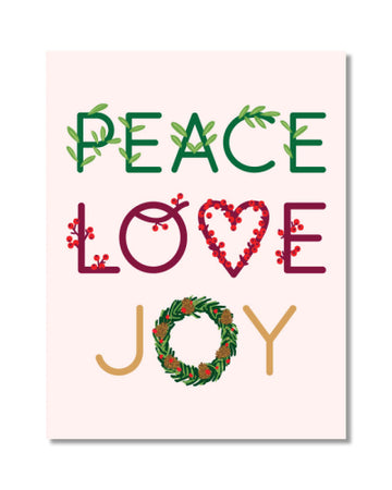 Peace Love Joy Card