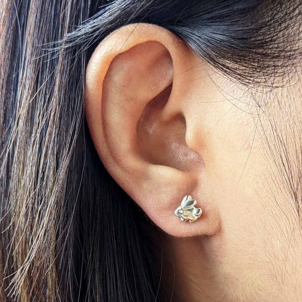 Silver Bunny Studs | Marmalade Designs