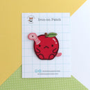 Worm in Apple Iron-On Patch-4