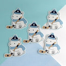 Polar Bear Playing Hockey Vinyl Sticker-3
