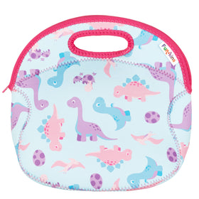 Large, Machine Washable Lunch Bag for Kids - Pink Dinos