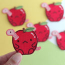 Worm in Apple Iron-On Patch-3