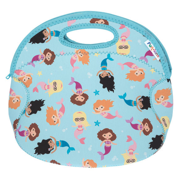 Large, Machine Washable Lunch Bag for Kids - Mermaids