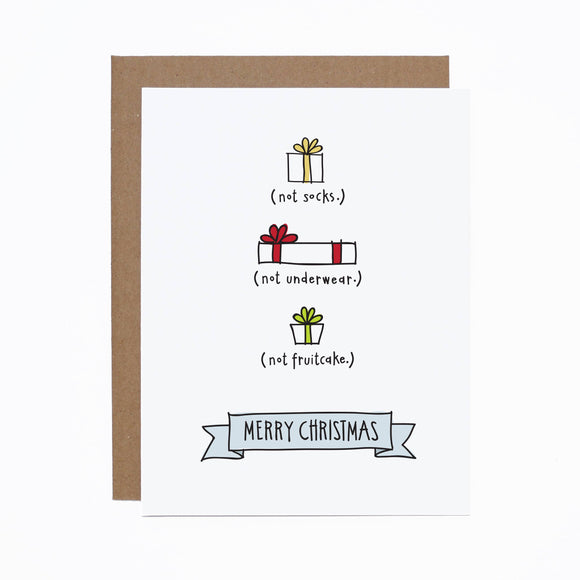Not Socks Holiday Card