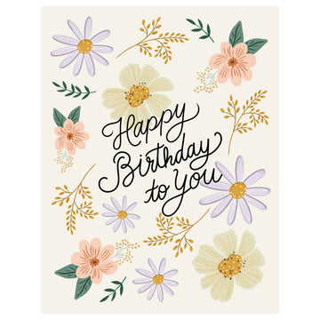Flourish Birthday - Greeting Card - 0