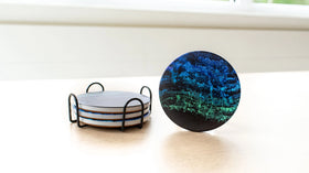 Buy northern-lights Lynn &amp; Liana Ceramic Resin Art Coasters