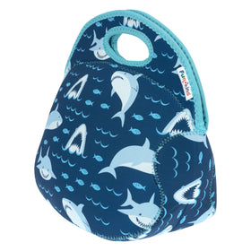 Large, Machine Washable Lunch Bag for Kids - Sharks - 0