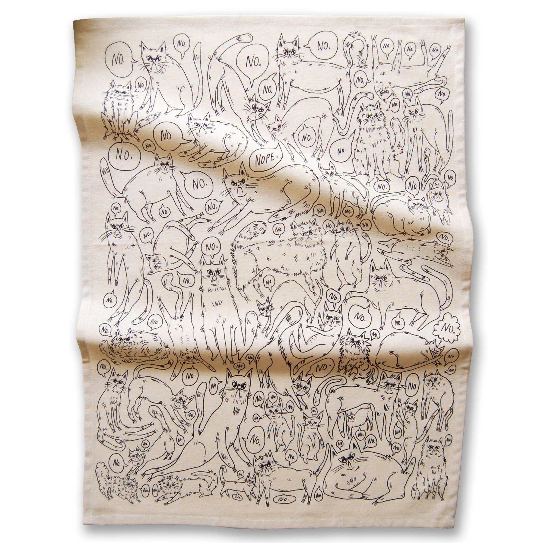Snitty Kitty "NO NO NO" Tea Towel - 0