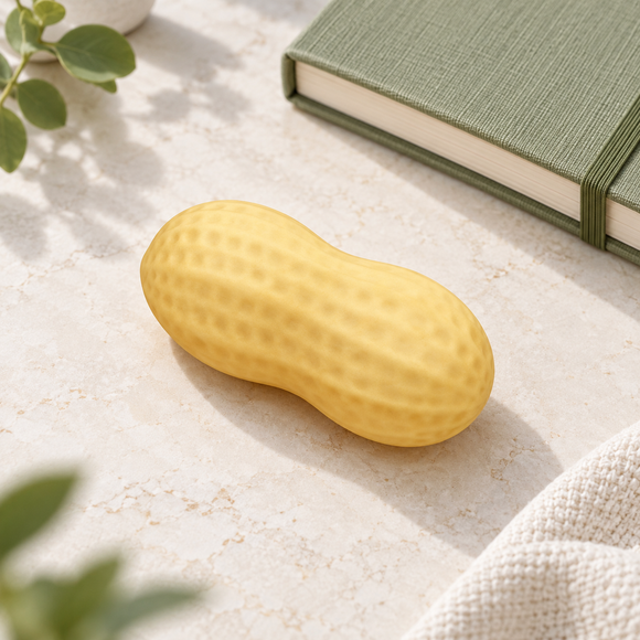Peanut Squishy Toy – Crunchy Block Texture