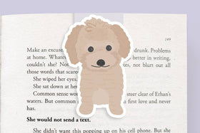 Brown Poodle Dog Jumbo Magnetic Bookmark