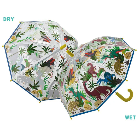 Colour Changing Umbrella - Dino (Transparent)