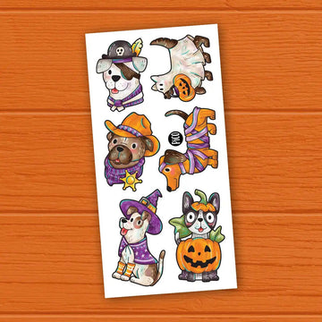 Dogs in Costume - Temporary Tattoos
