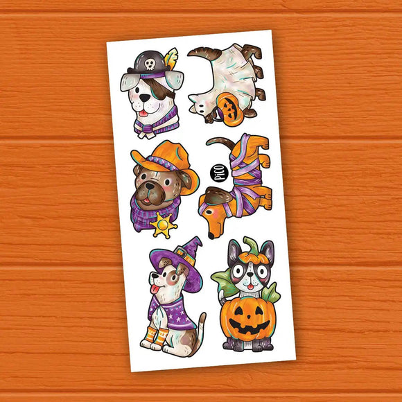 Dogs in Costume - Temporary Tattoos