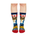 Toronto Scenic Urban Culture Crew Socks with City Icons-2
