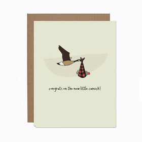 New Baby Little Canadian Card