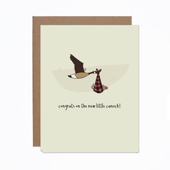 New Baby Little Canadian Card