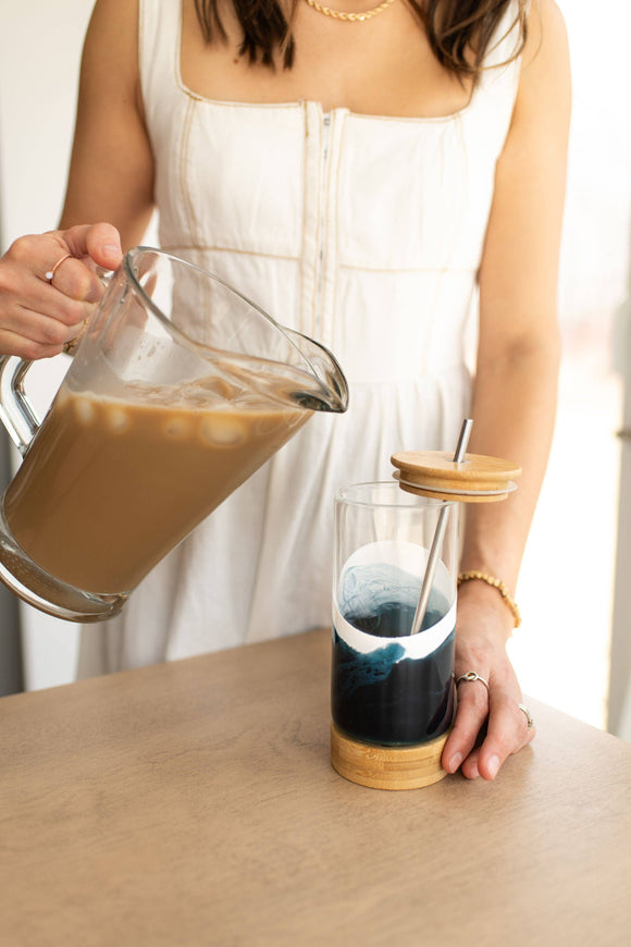Resin Accented Glass Tumblers