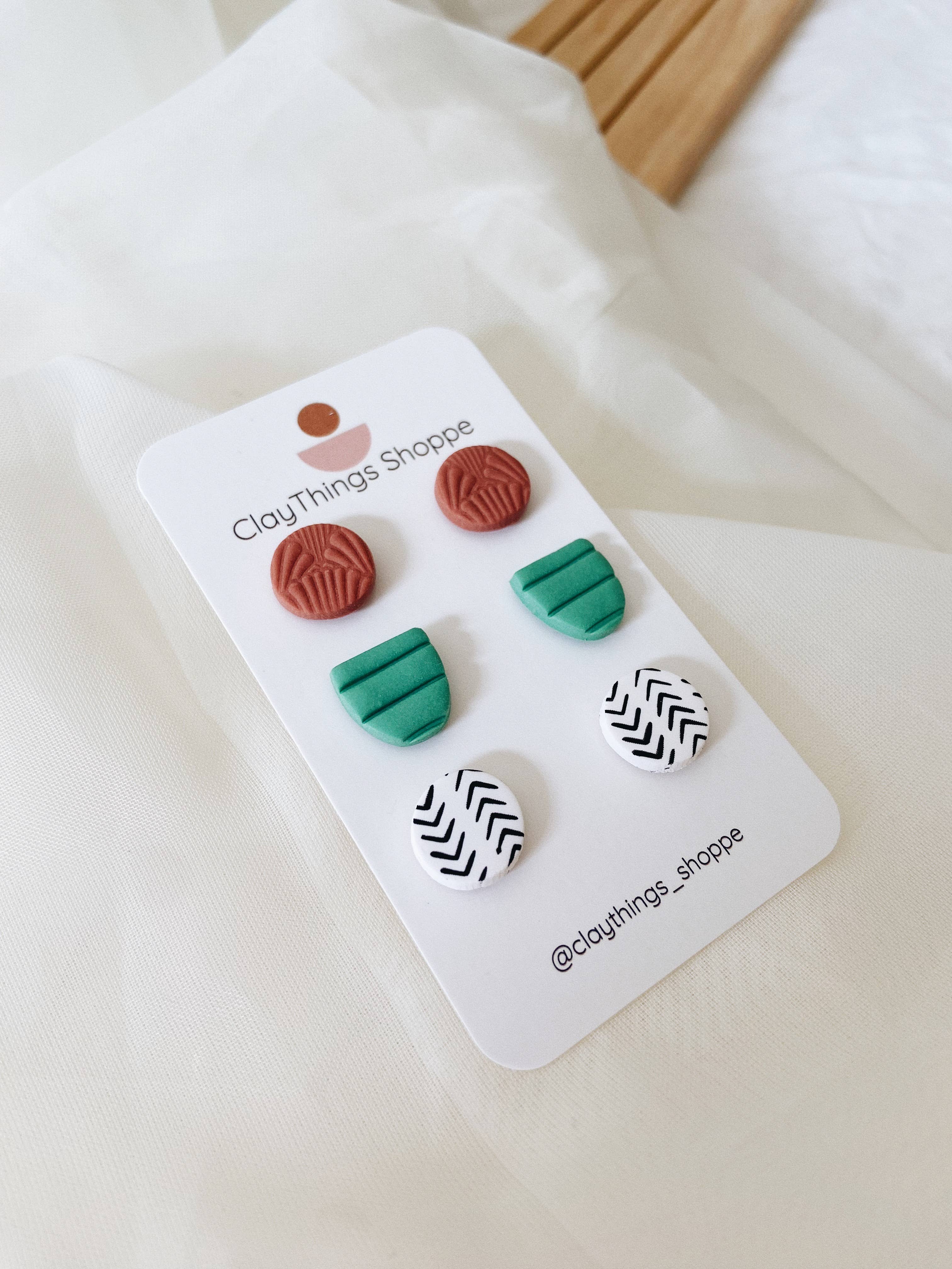 Polymer Clay Studs | ClayThings Shoppe - 0