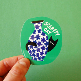Scaredy Cat Sticker - 0