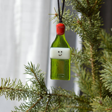 Wine Bottle Glass Decoration