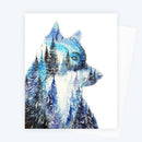 Leader of the Pack - Wolf Watercolor Art Card-1