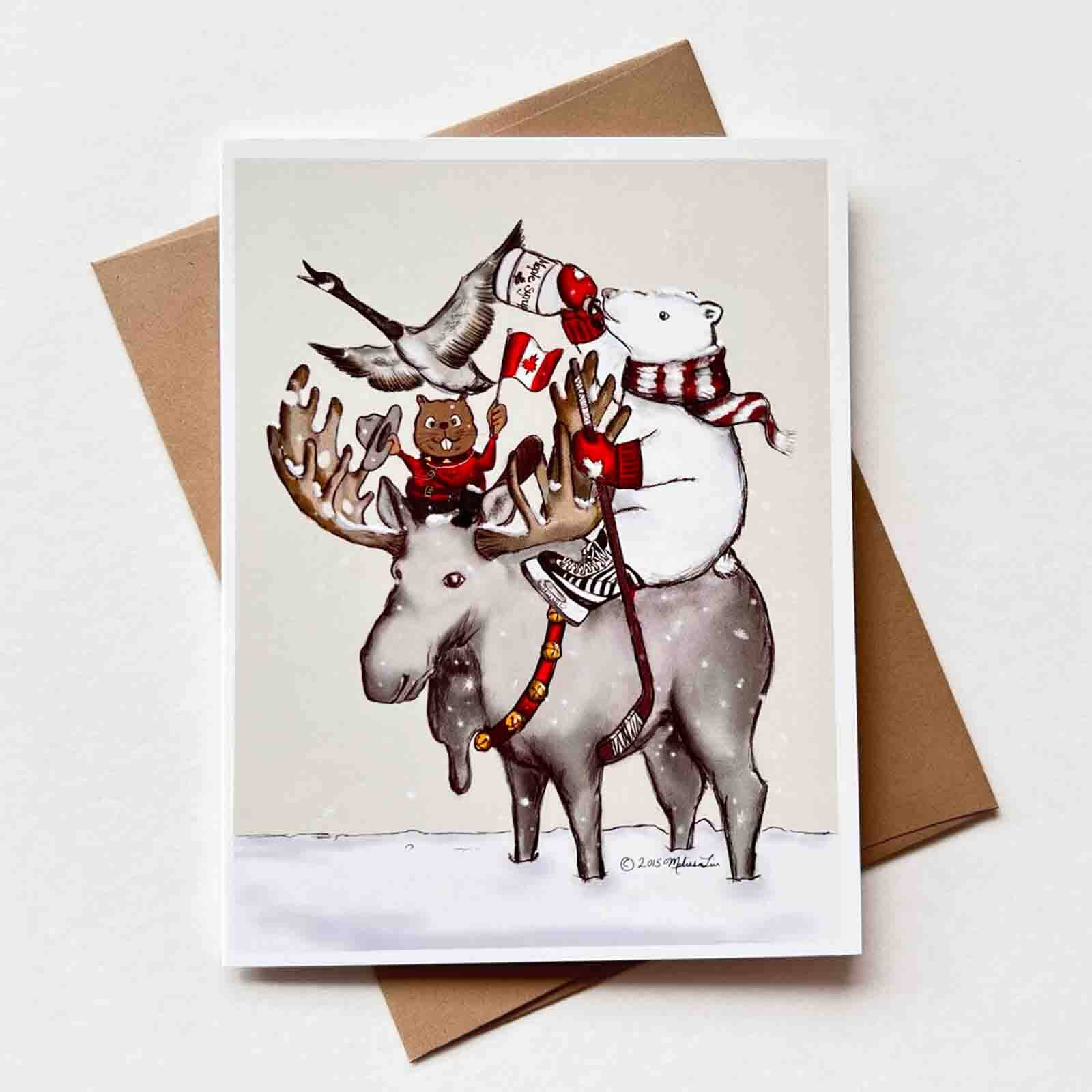 Canadian Animals Greeting Card